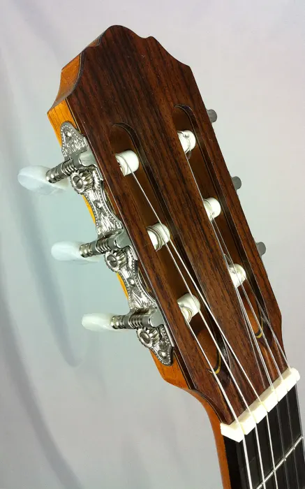 Rosewood classical guitar: headstock and tuners